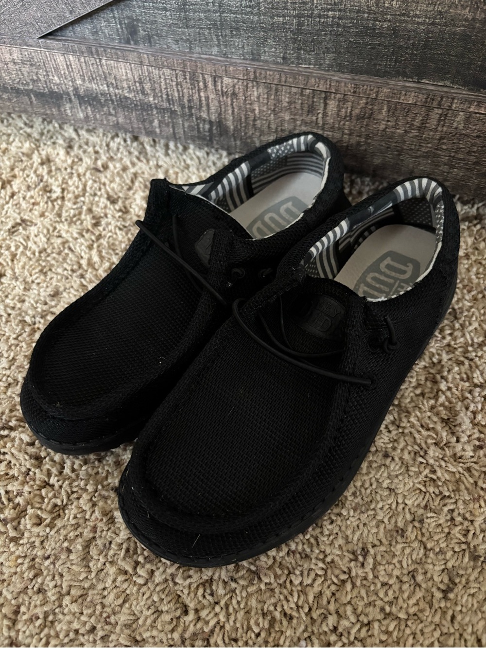 Hey Dude Men’s Black Casual Slip-On Loafers